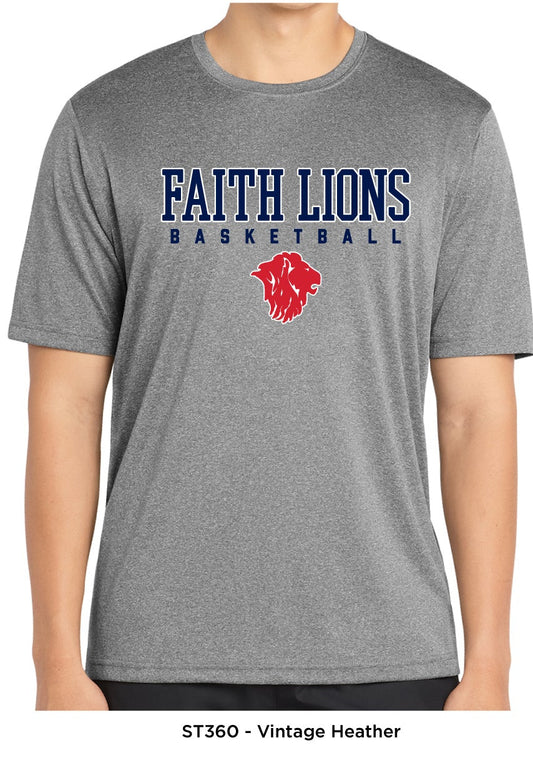 Classic Faith Lions Basketball T-Shirt (Sport Tek)