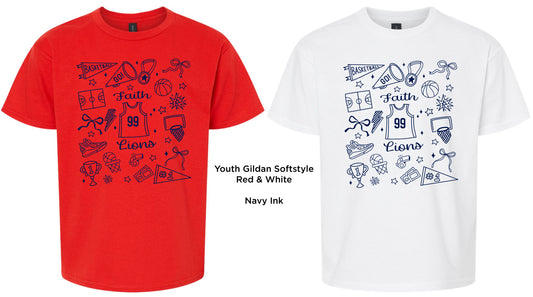 Faith Doodle Basketball T-Shirt (Gildan)