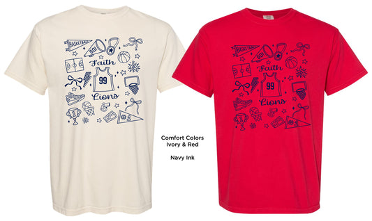 Faith Doodle Basketball T-Shirt (Comfort Colors)