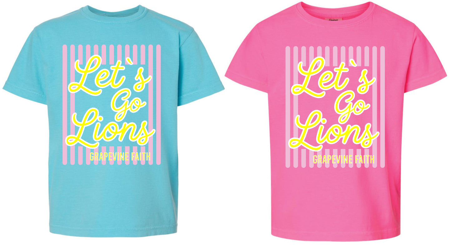 Let's Go Lions Neon Tee