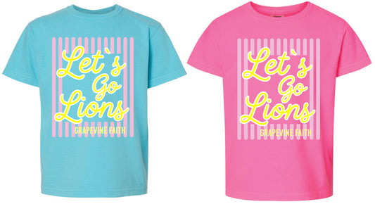 Let's Go Lions Neon Tee