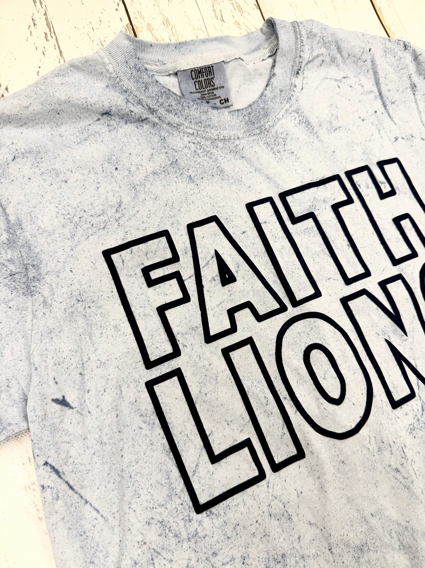 Faith Block Letter Navy Tee