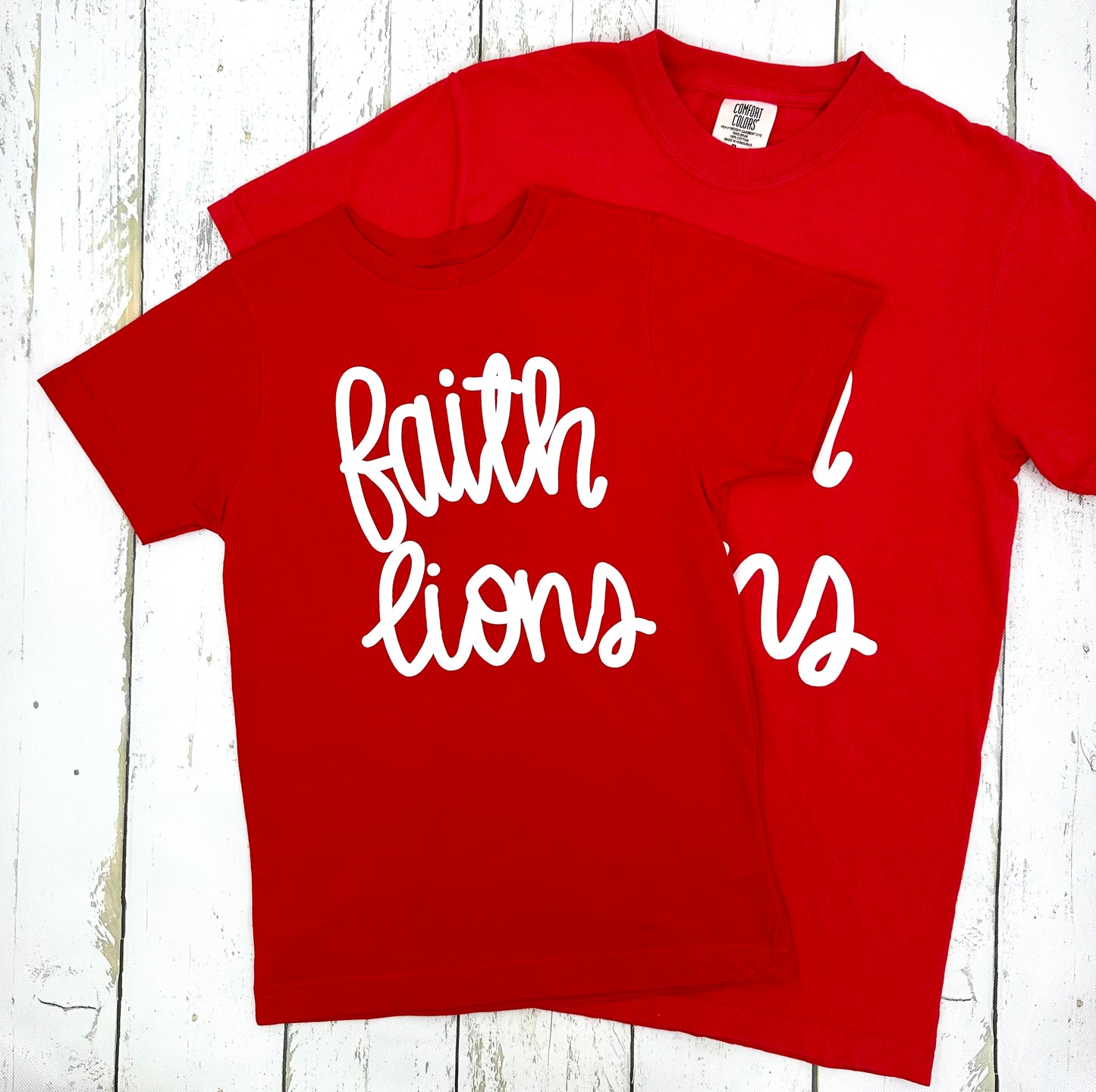 Faith Lions Puff Print Tee