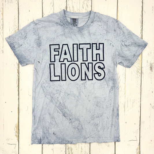 Faith Block Letter Navy Tee