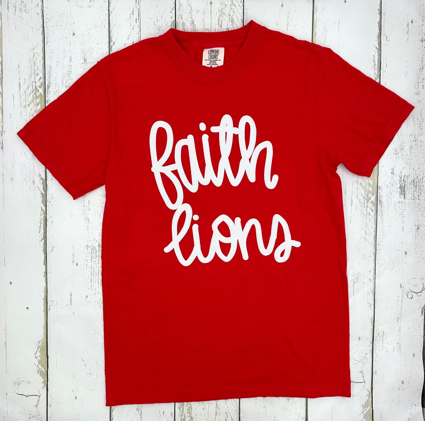 Faith Lions Puff Print Tee