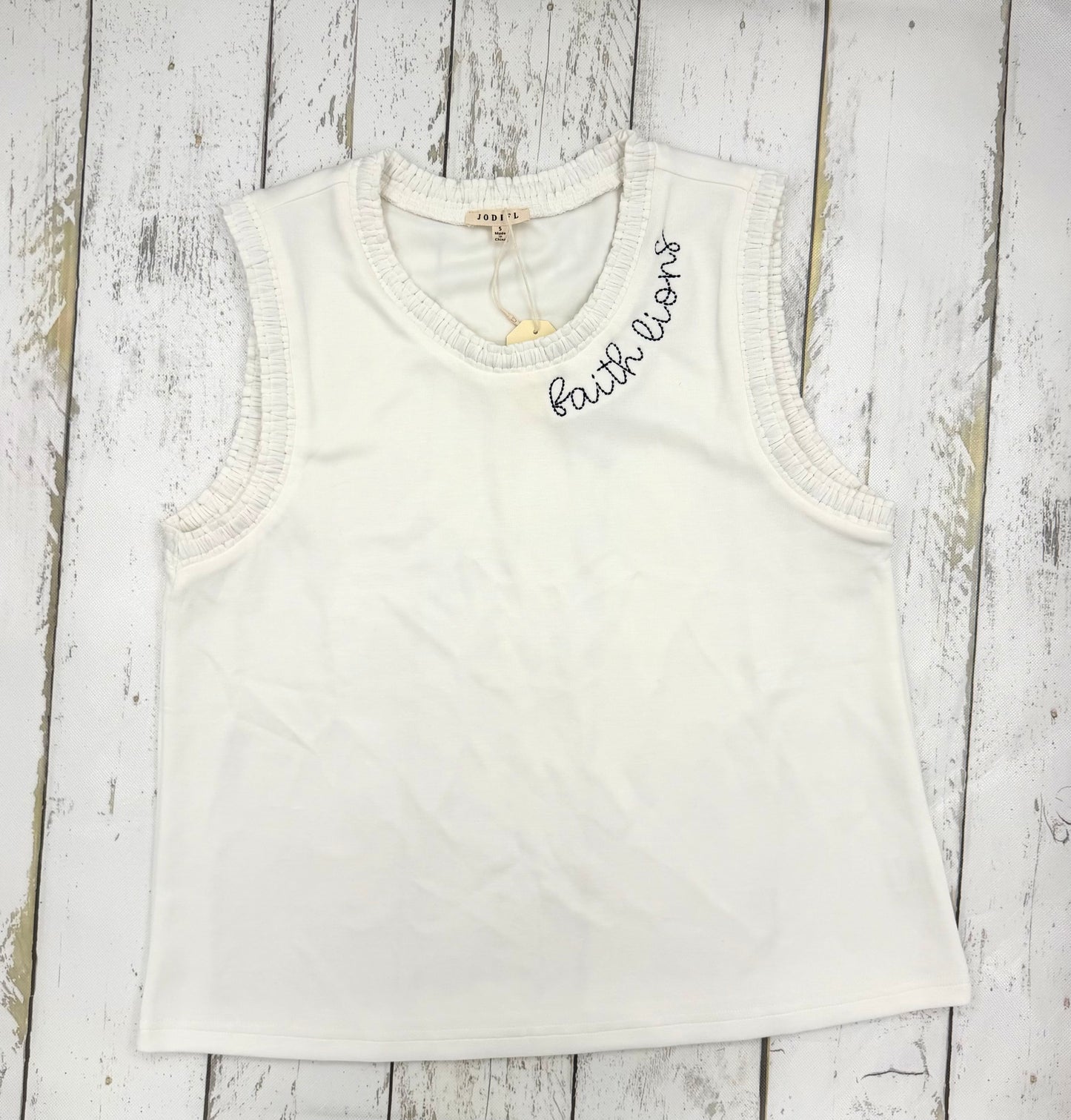 White Smock Edge Tank