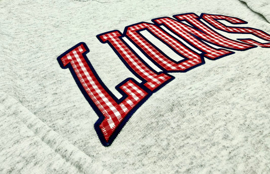 Duo Threads LIONS Gingham Crew