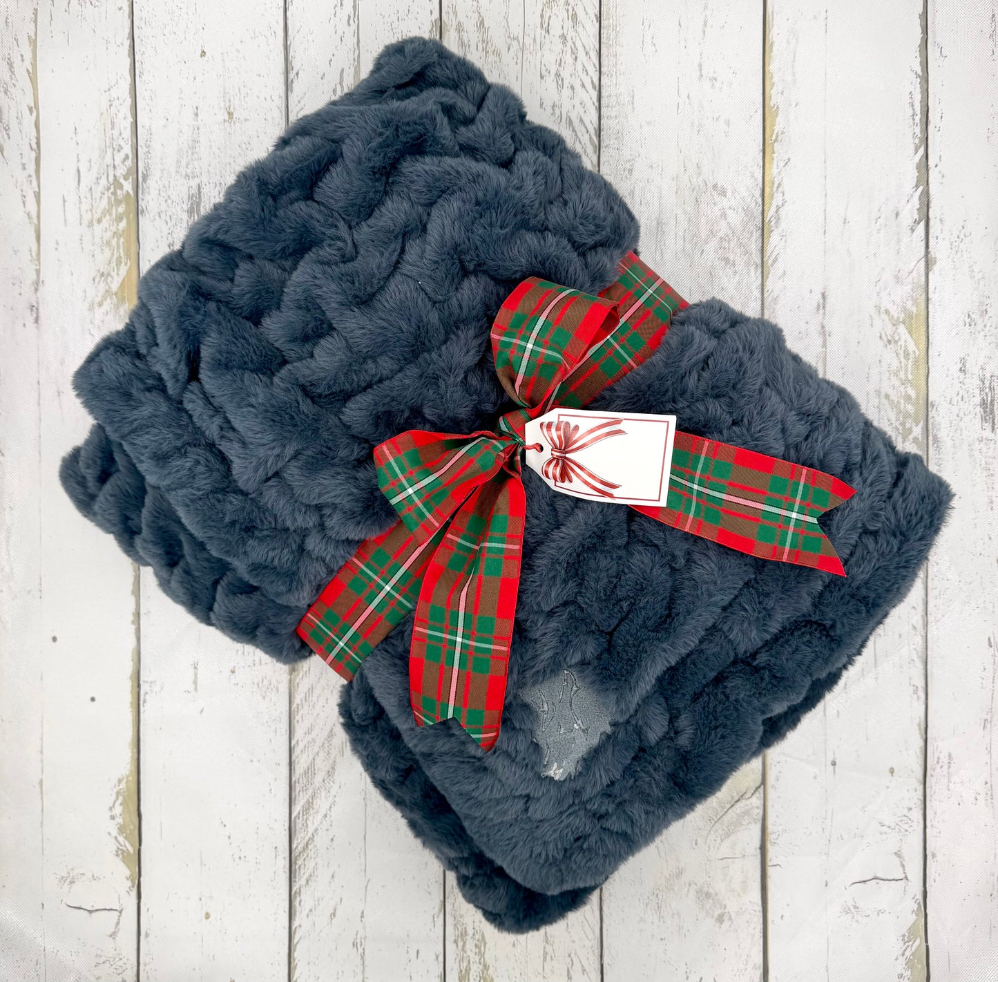 Ruched Faux Fur Blanket