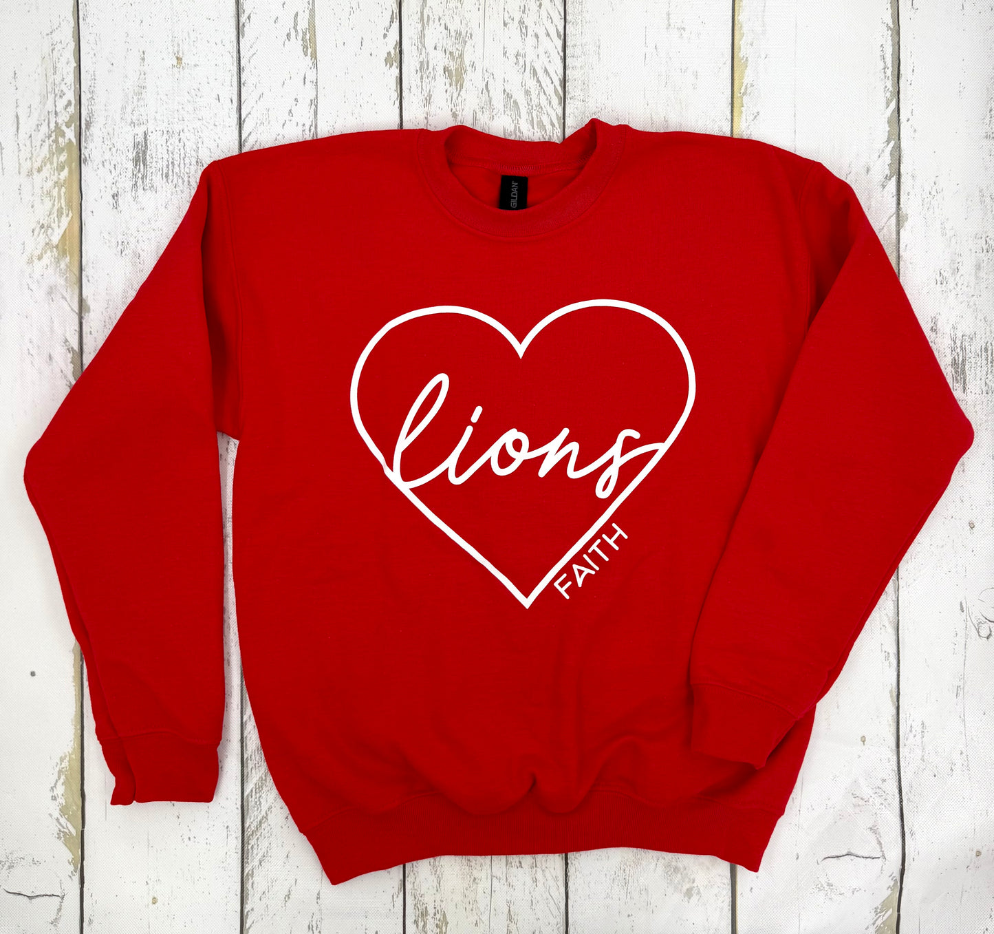 Faith Lions Sweetheart Sweatshirt