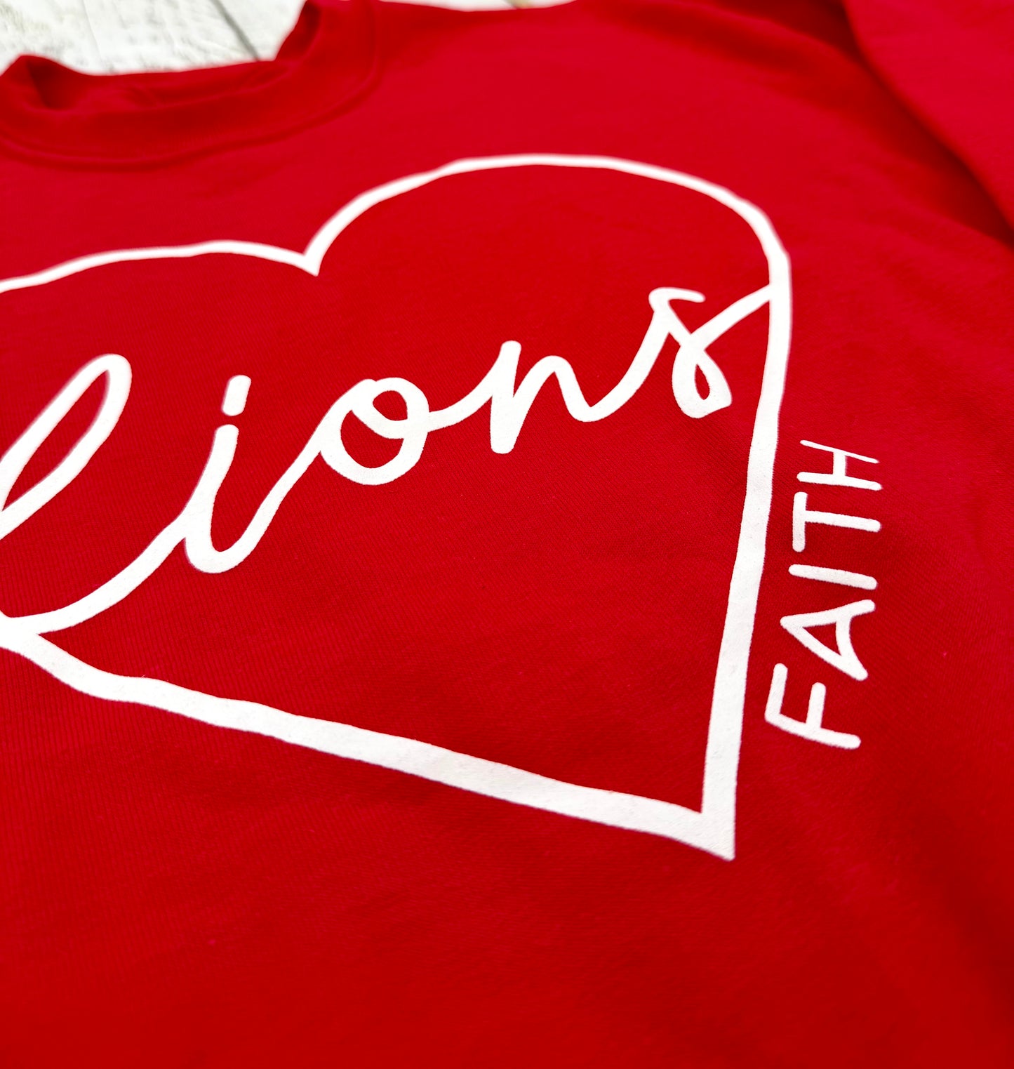 Faith Lions Sweetheart Sweatshirt