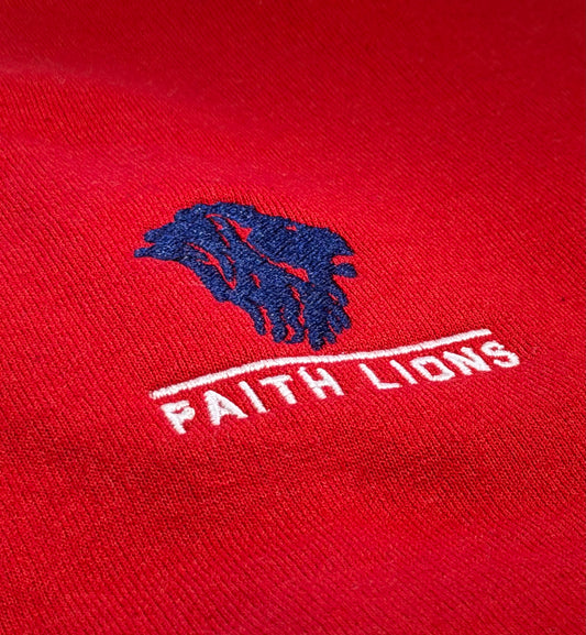 Faith Lions Embroidered Crew