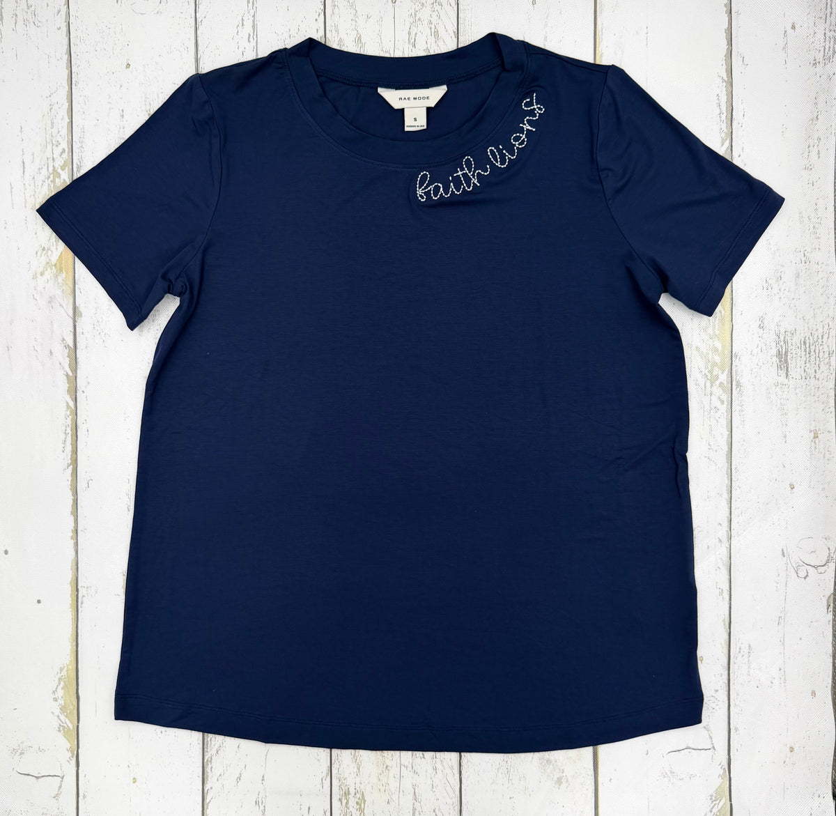 Faith Lions Everyday Tee in Navy