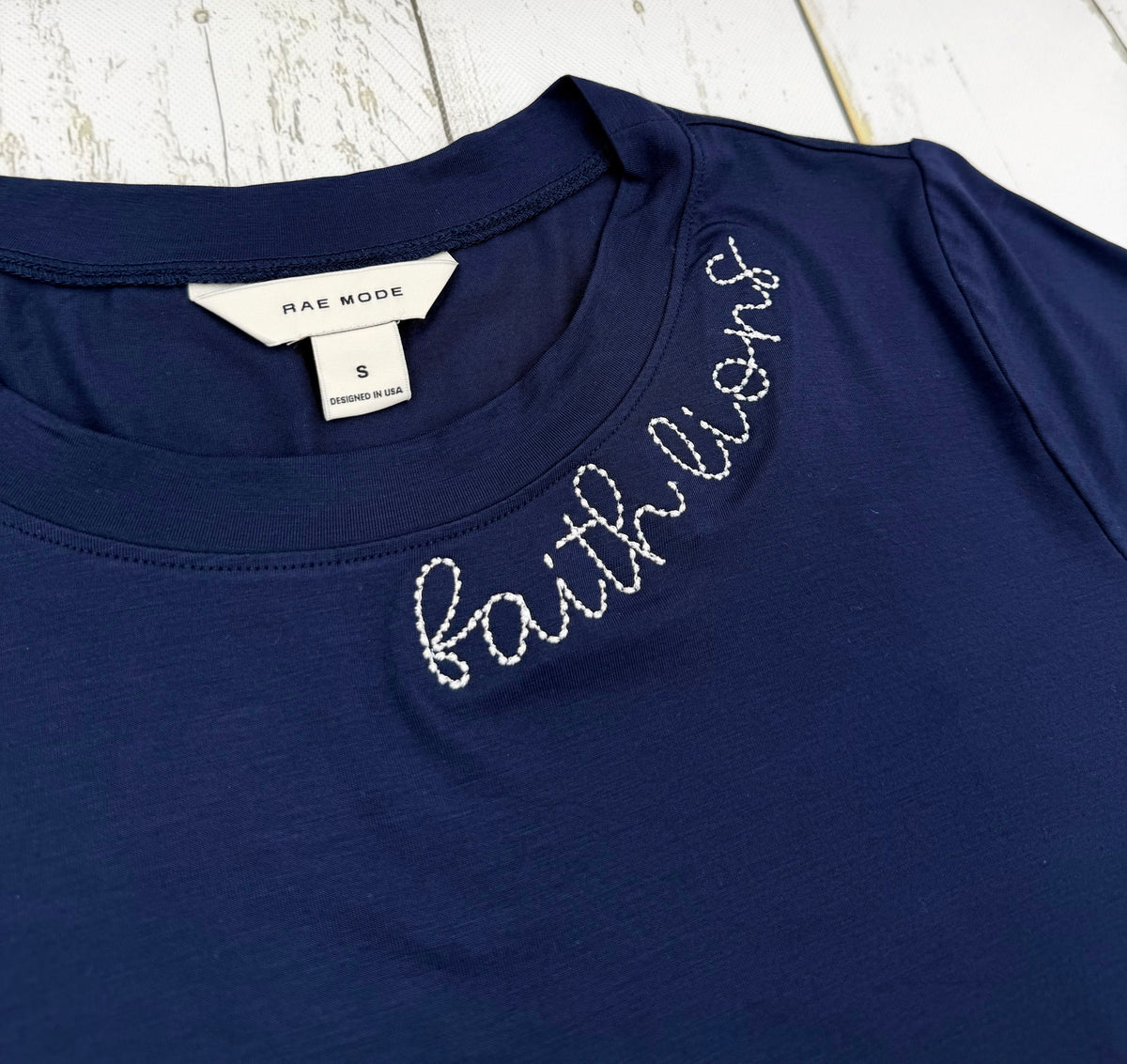 Faith Lions Everyday Tee in Navy