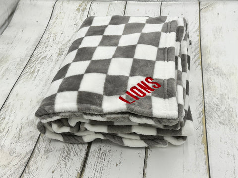 Checkered Minky Blanket
