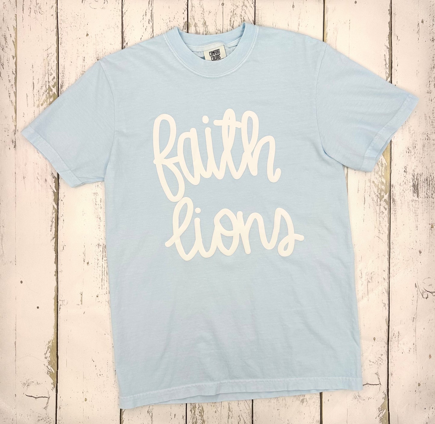 Faith Lions Puff Print Tee