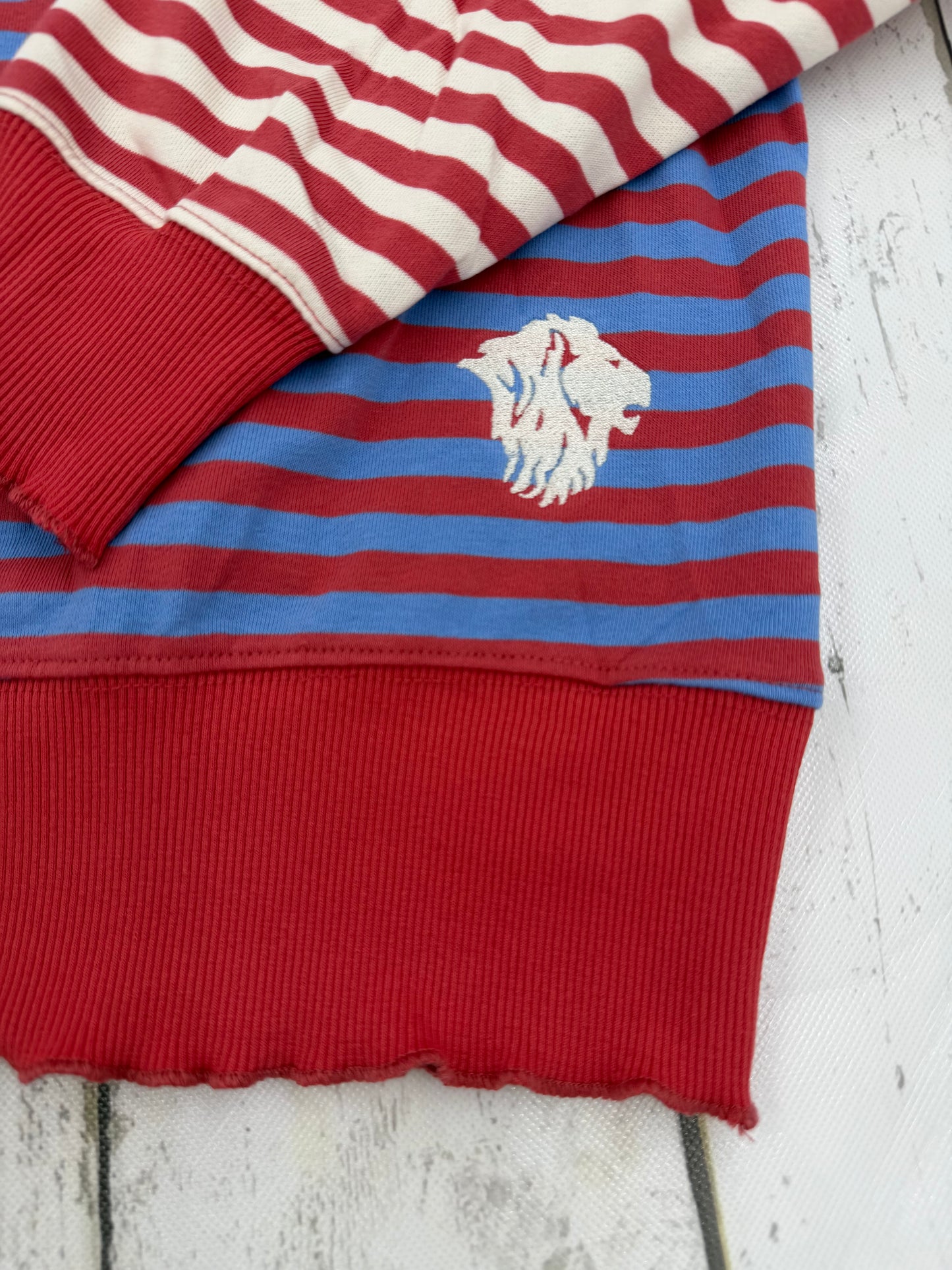 Contrast Stripe Terry Sweatshirt