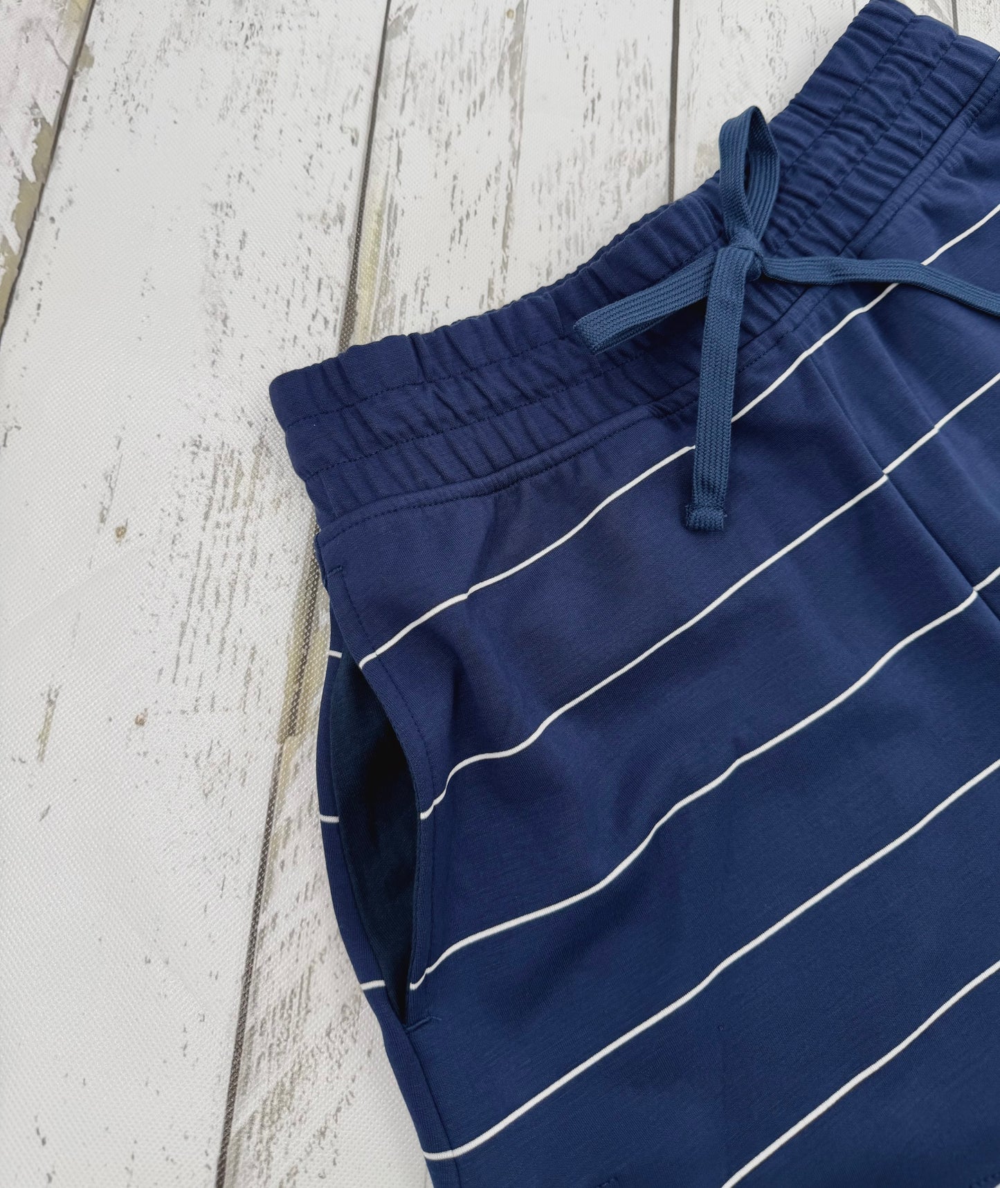 Navy Striped Faith Short Set