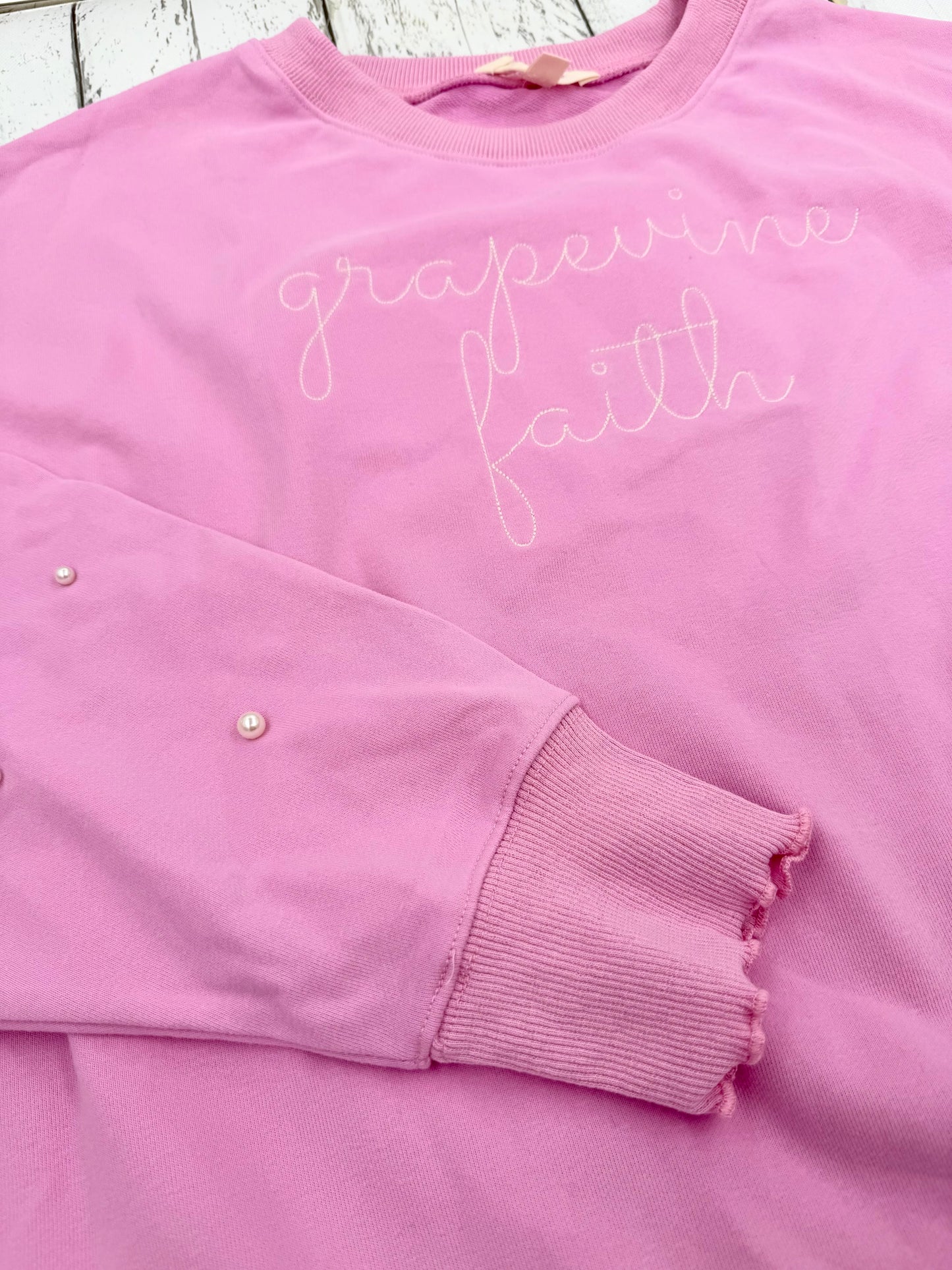 The Pink Pearled Sweatshirt