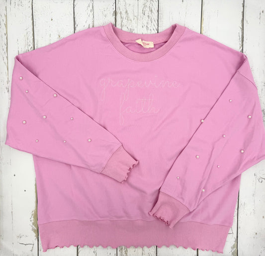 The Pink Pearled Sweatshirt