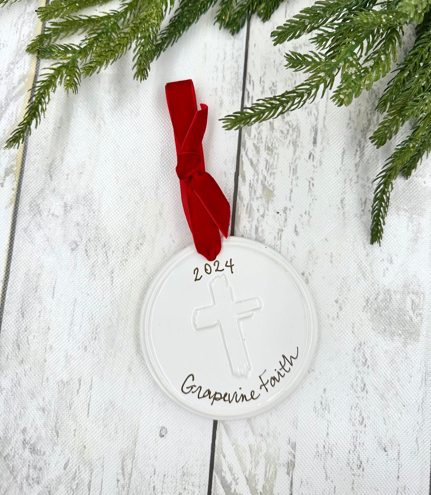 Custom Faith Ceramic Ornaments