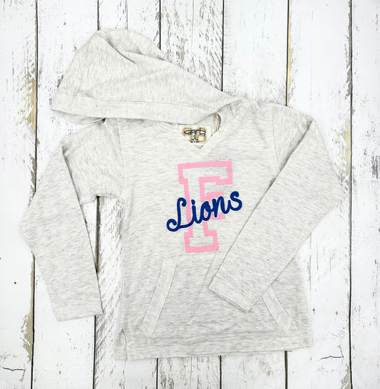 Girls Raw Edge Hoodie