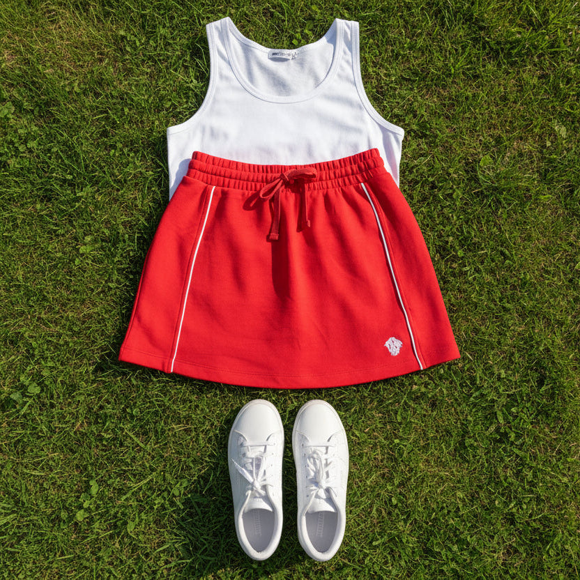 Rae Mode Red Scuba Skort