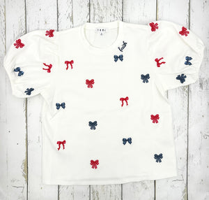 THML Bow Puff Sleeve
