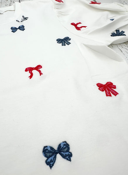 THML Bow Puff Sleeve