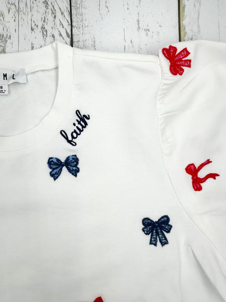 THML Bow Puff Sleeve