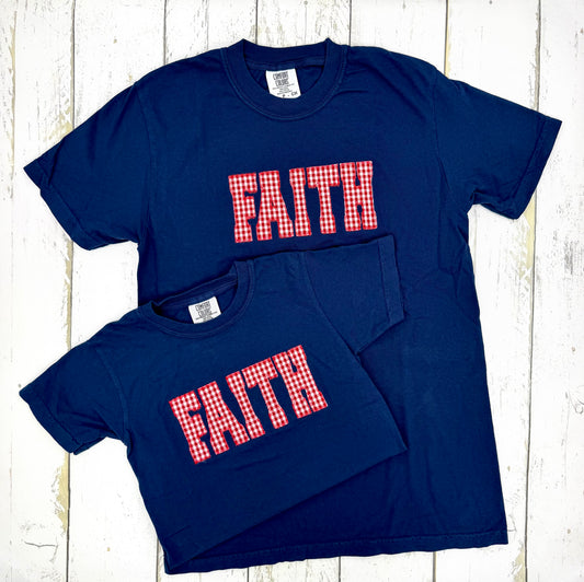 Faith Lions Red Gingham T-Shirt