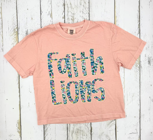 Faith Lions Floral T-Shirt