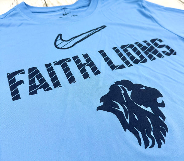 Faith Lions Strike Out Nike Tee