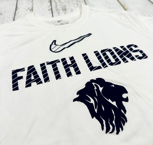 Faith Lions Strike Out Nike Tee