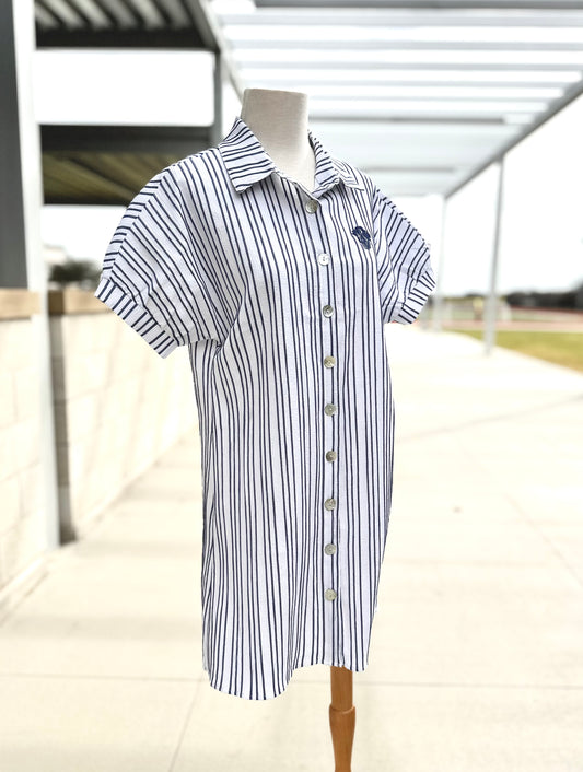 Short Sleeve Striped Dress