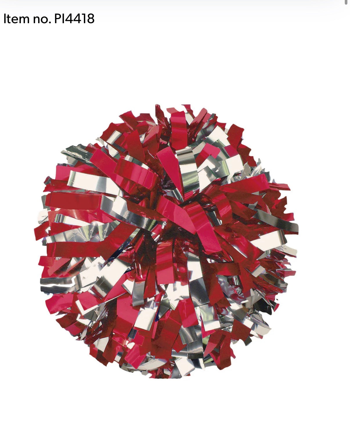 Youth Cheer 2 Color Metallic Youth 5in Pom - Color VU9 Metallic Red