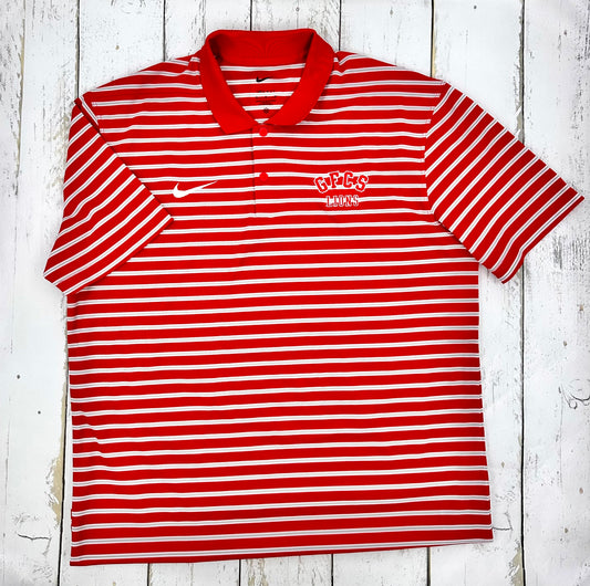 Nike Victory Stripe Polo- Red