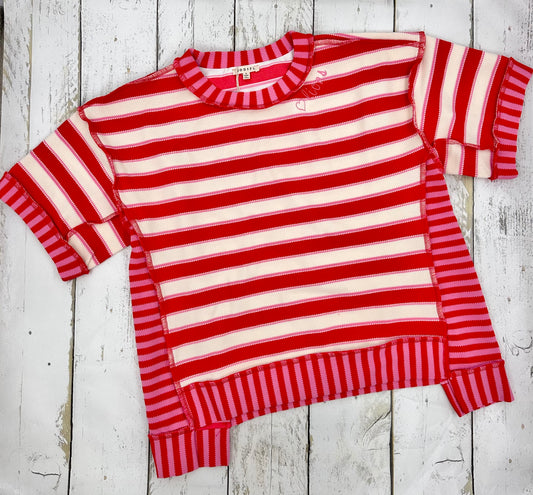 Women's Candy Stripe Knit Top