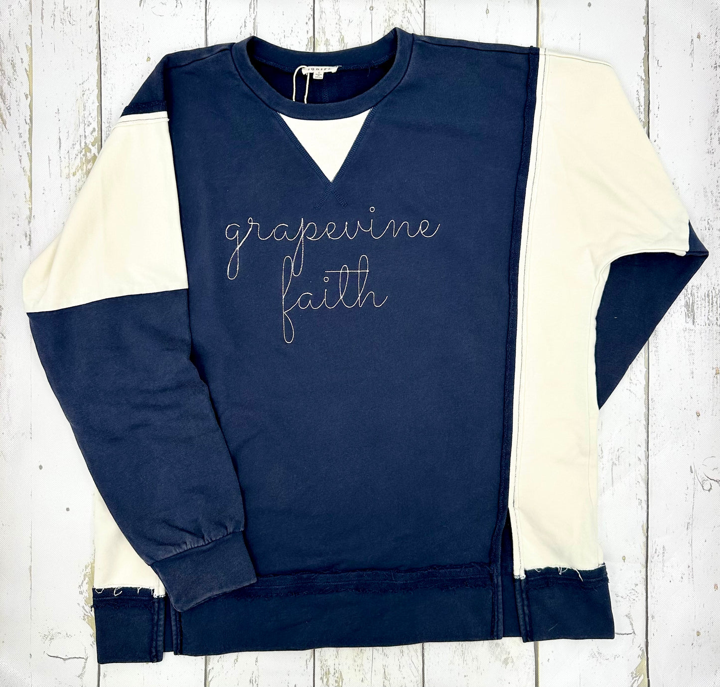 Vintage Navy Crew Sweatshirt
