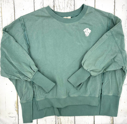 Comfy & Cozy Green Sweatshirt
