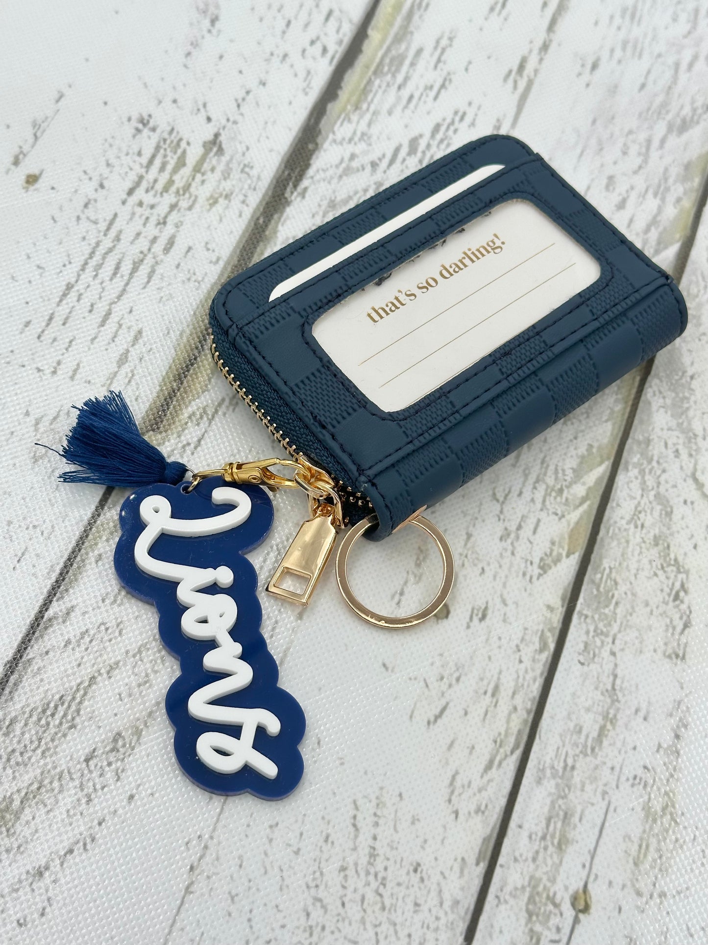Check Design Zip Around Wallet