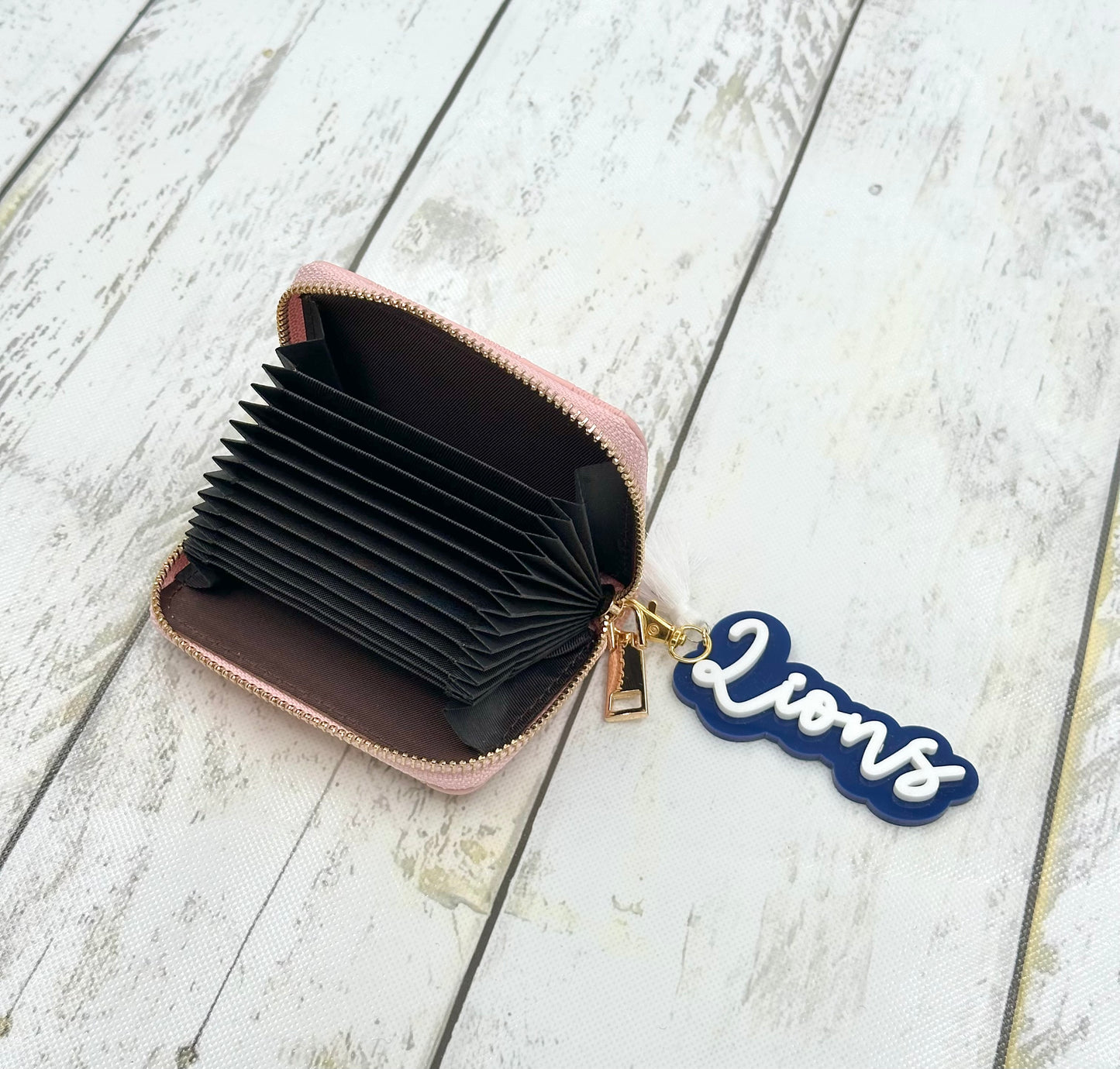 Check Design Zip Around Wallet