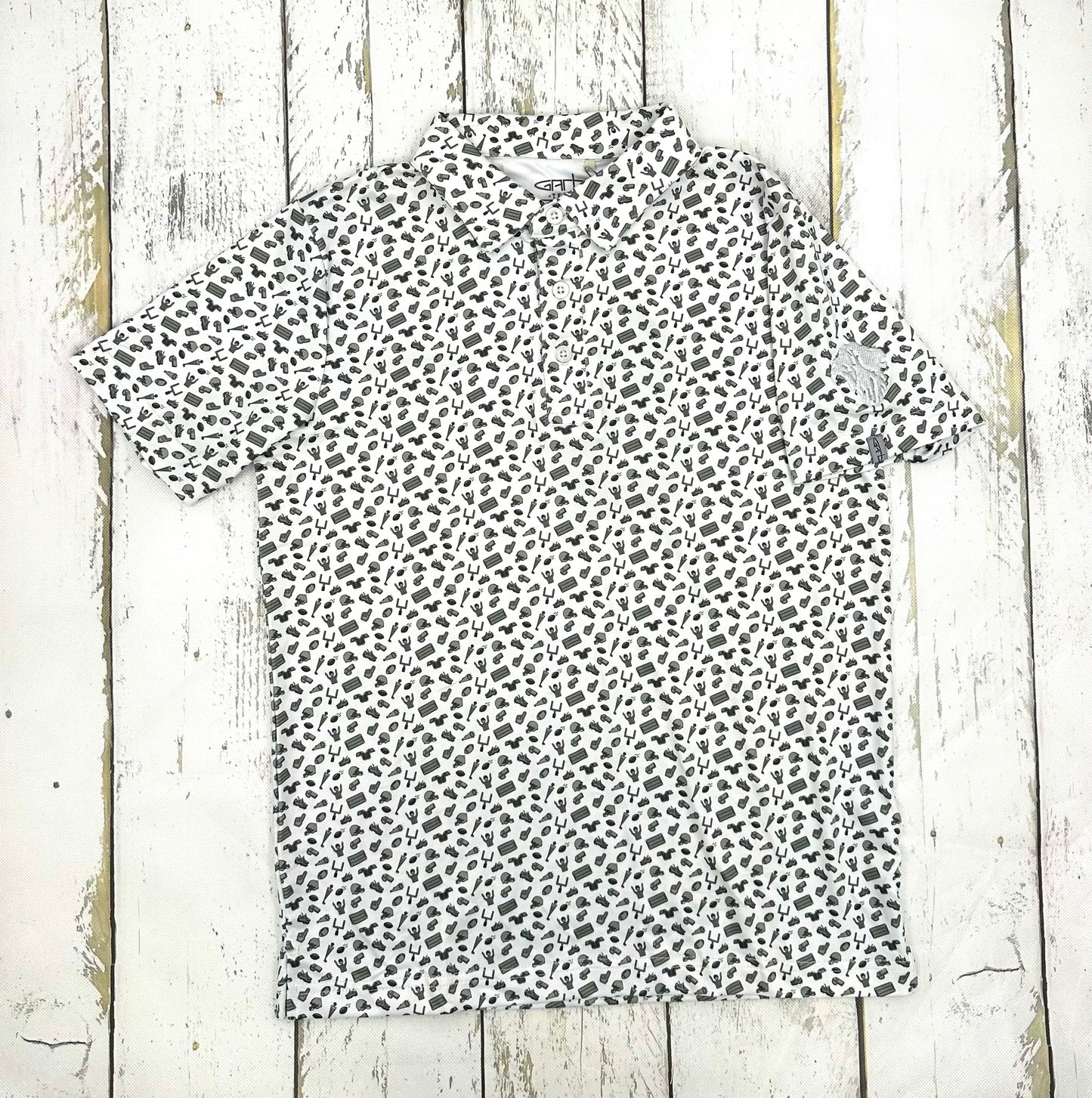 Football Fan Polo- Grey