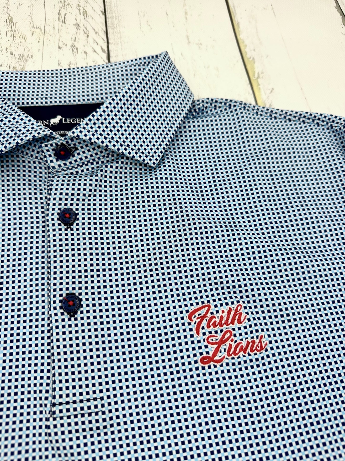 HL Gingham Polo (Faith Lions)