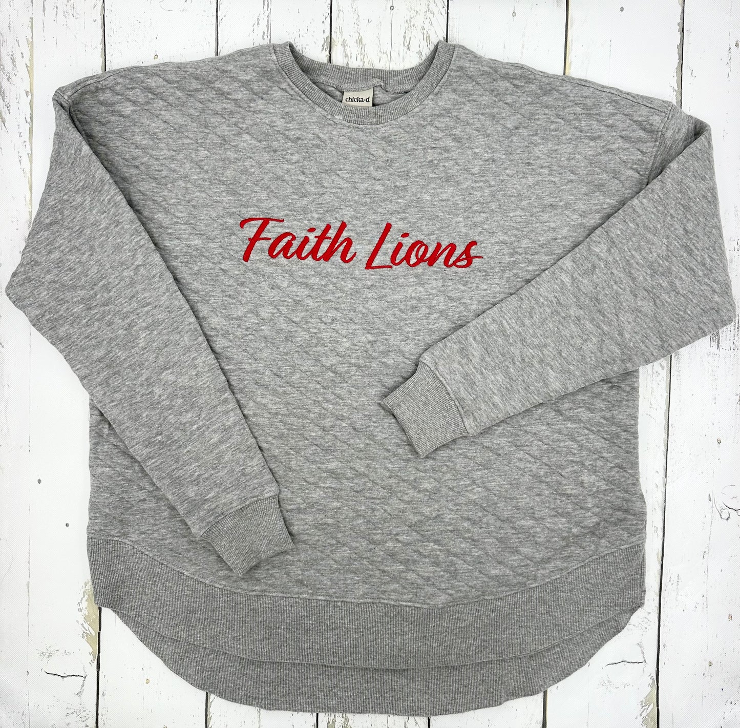 Quilted Faith Lions Sweatshirt